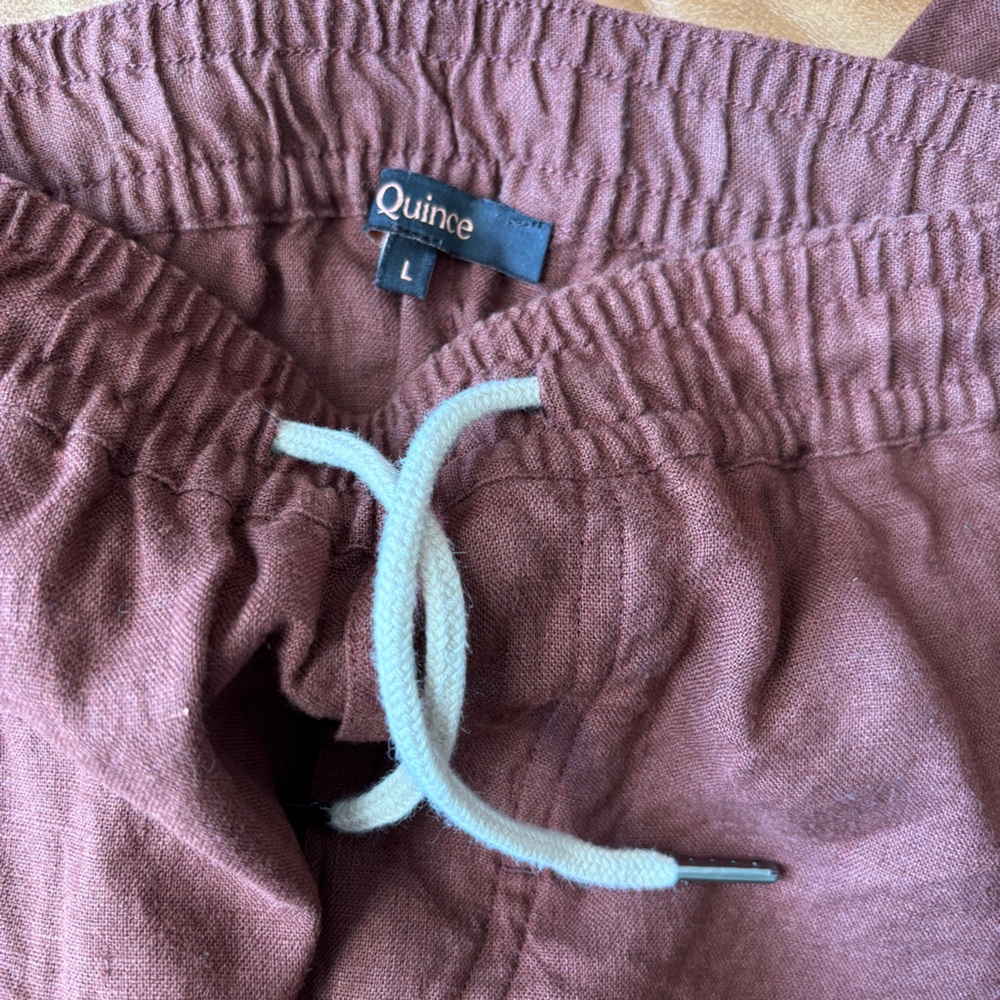 European Linen Drawstring Beach Pants - Picture 4 of 5